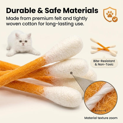 ❤️For happy, healthy, and active indoor cats🐱Swabs Large Size Cat Toys with Catnip 🔥🔥 Buy 2 Get 1 Free