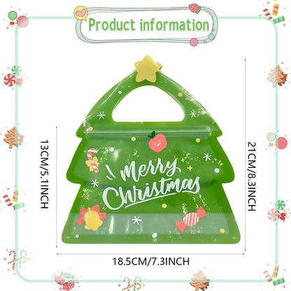 🎄Christmas Treat Bags, Kids Xmas Sealable Bags With Handle 10 PCS❄️