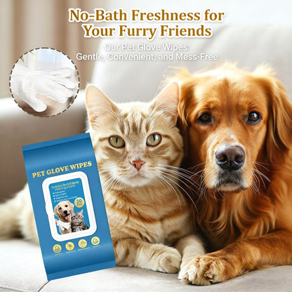 🔥20Pcs Deodorizing Pet Glove Wipes