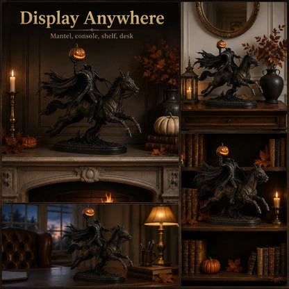 ⏰Limited Stock 50% OFF - 🎃🏇Midnight Chase Headless Horseman Statue✨