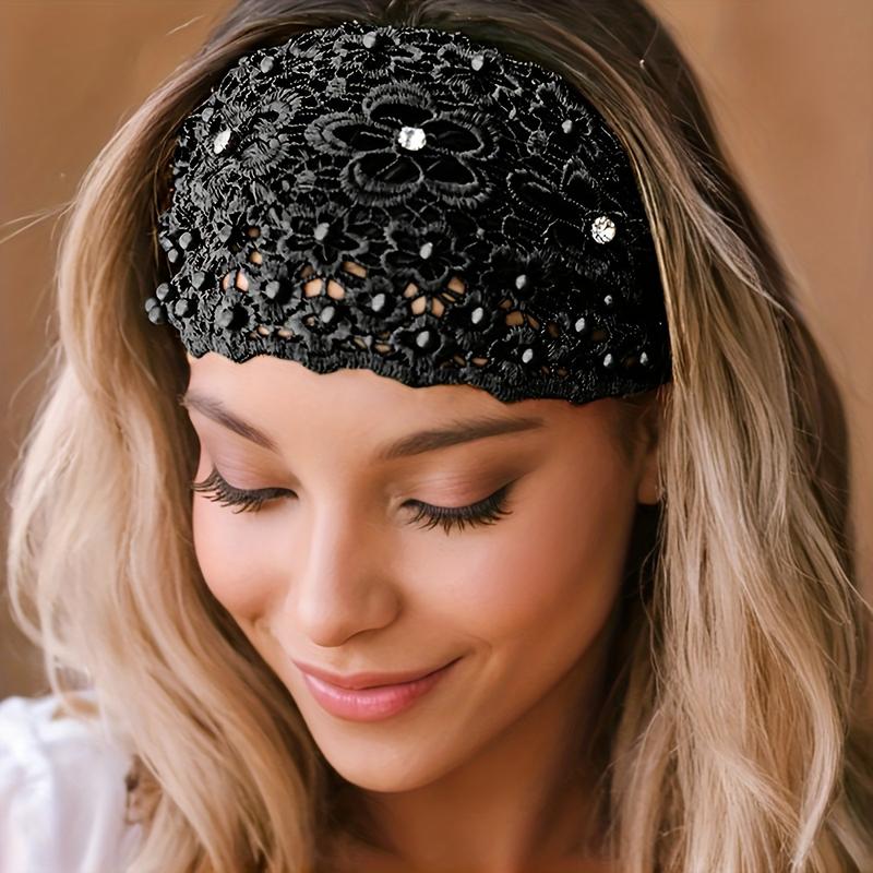 🎁💥Elegant Floral Beaded Wide Headbands for Women