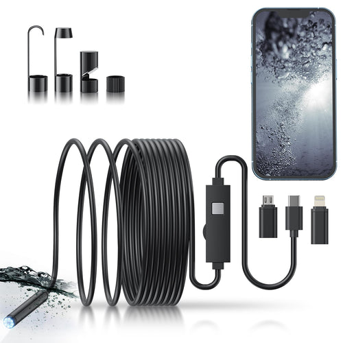 🔎 Plug-and-play endoscope camera – Compatible with Android, USB, and TC (not applicable to Apple systems)