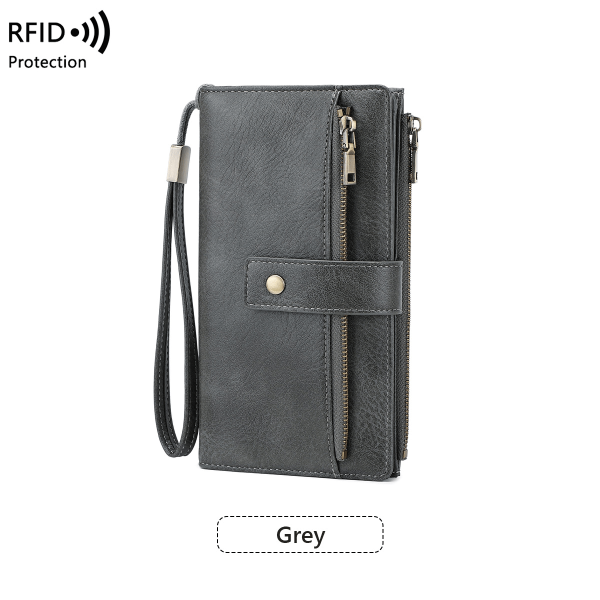 Women's RFID Leather Long Wallet - Stylish Clutch👛