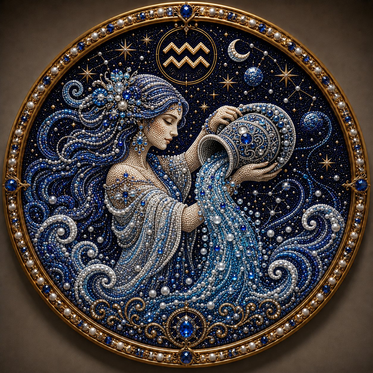🔥 12 Zodiac Signs Pearl Art Kit ♈🌙