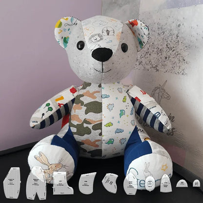 🎉 2026 New Year Sale – Memory Bear Template Ruler Set (7 PCS) 🧸✂️📏