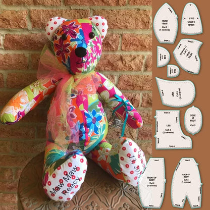 🎉 2026 New Year Sale – Memory Bear Template Ruler Set (7 PCS) 🧸✂️📏