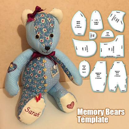 🎉 2026 New Year Sale – Memory Bear Template Ruler Set (7 PCS) 🧸✂️📏