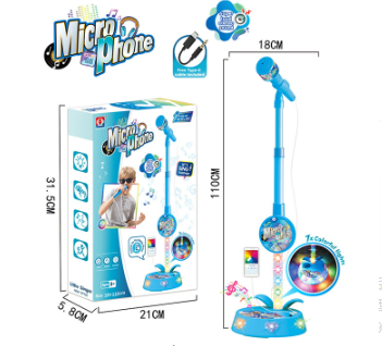 Kids Karaoke Microphone Toy with LED Lights & Music (Ages 2-12 Birthday Gift)