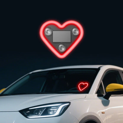 🔥🔥 Solar Powered Wireless LED Heart Shape C-Pillar Neon Light🥳BUY 2 GET 10% OFF