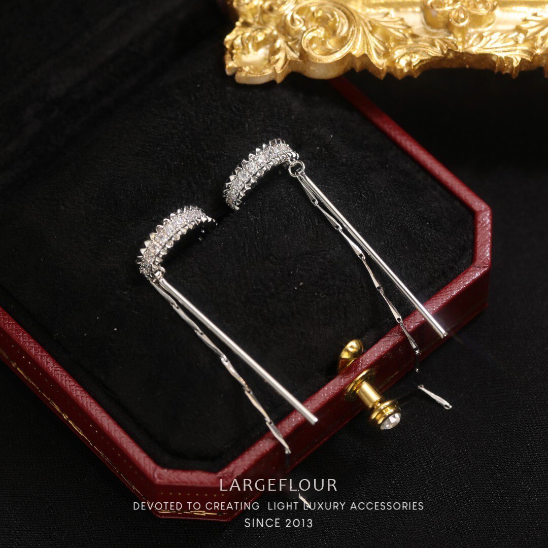 🔥🔥Cube molecular tassel long ear clip 🥳🥳Buy 2 Get 10% Off