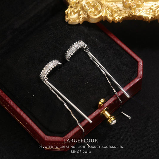 🔥🔥Cube molecular tassel long ear clip 🥳🥳Buy 2 Get 10% Off