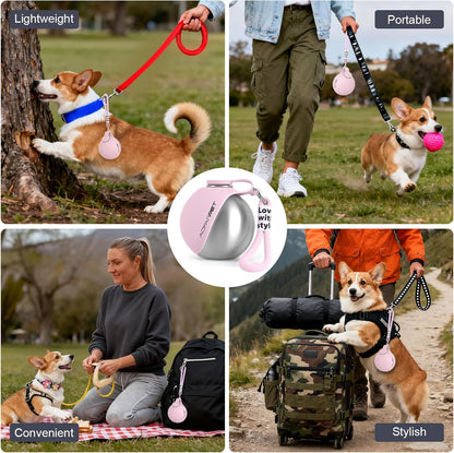 Portable Dog Water Bottle 10oz/285ml Stainless Steel Travel Dog Water Dispenser with Bowl  🔥🔥🔥Buy 2 Get 10 Off