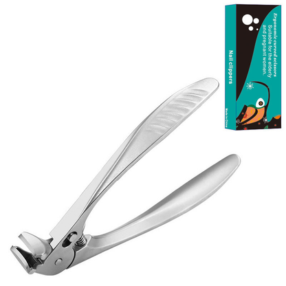 Stainless steel nail clippers with a splash guard – wide opening design for easy trimming of ingrown nails and pedicures ✂️👣