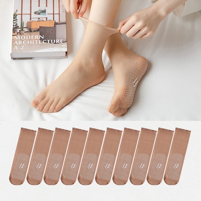🔥🔥Invisible, Slip-resistant Crystal Silk Socks