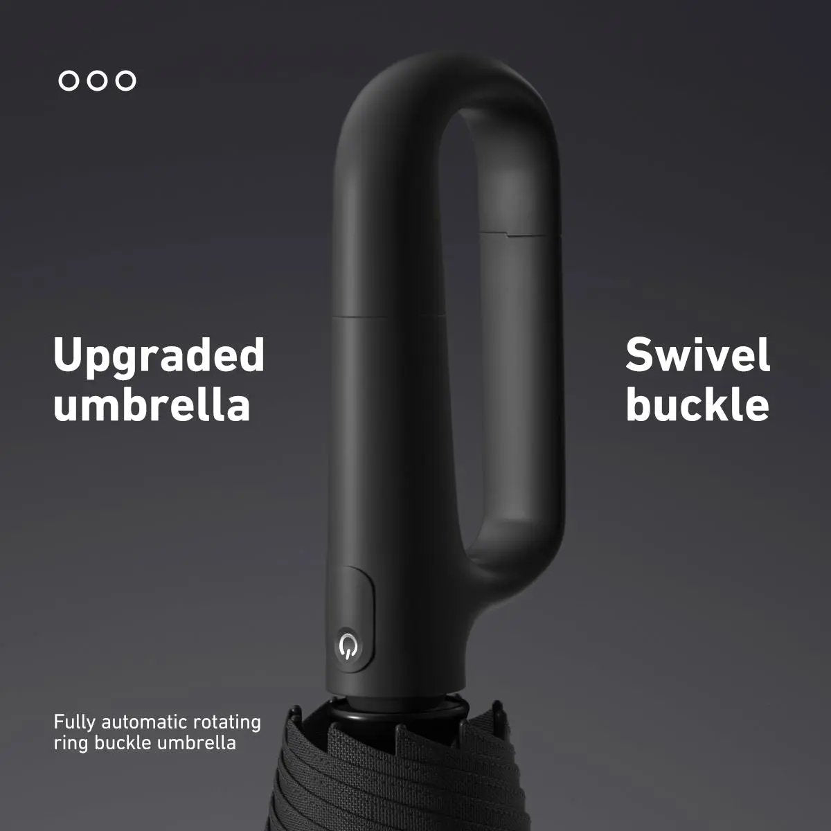 Portable Automatic Folding Umbrella, Windproof Waterproof with Loop Buckle