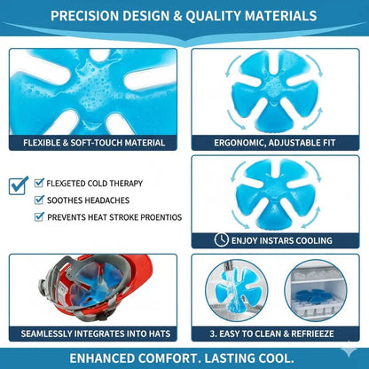 Reusable Cooling Gel Ice Packs for Hard Hats & Sun Hats