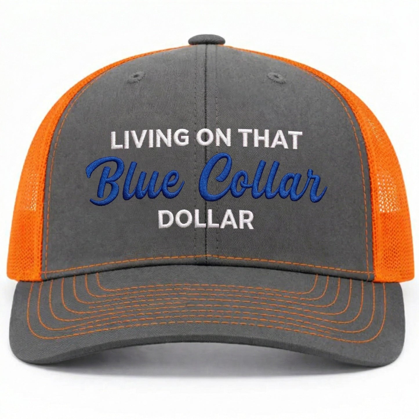 🔥🛠️🧢Blue Collar Dollar Trucker Hat – Proud Workwear Cap