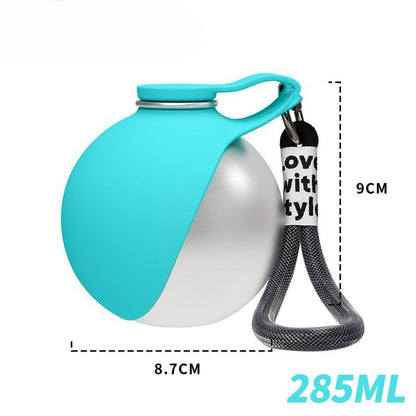 Portable Dog Water Bottle 10oz/285ml Stainless Steel Travel Dog Water Dispenser with Bowl  🔥🔥🔥Buy 2 Get 10 Off