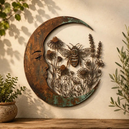 ✨✨Last Day 50% OFF✨🌜️Crescent Moon Bee Wall Decor🐝