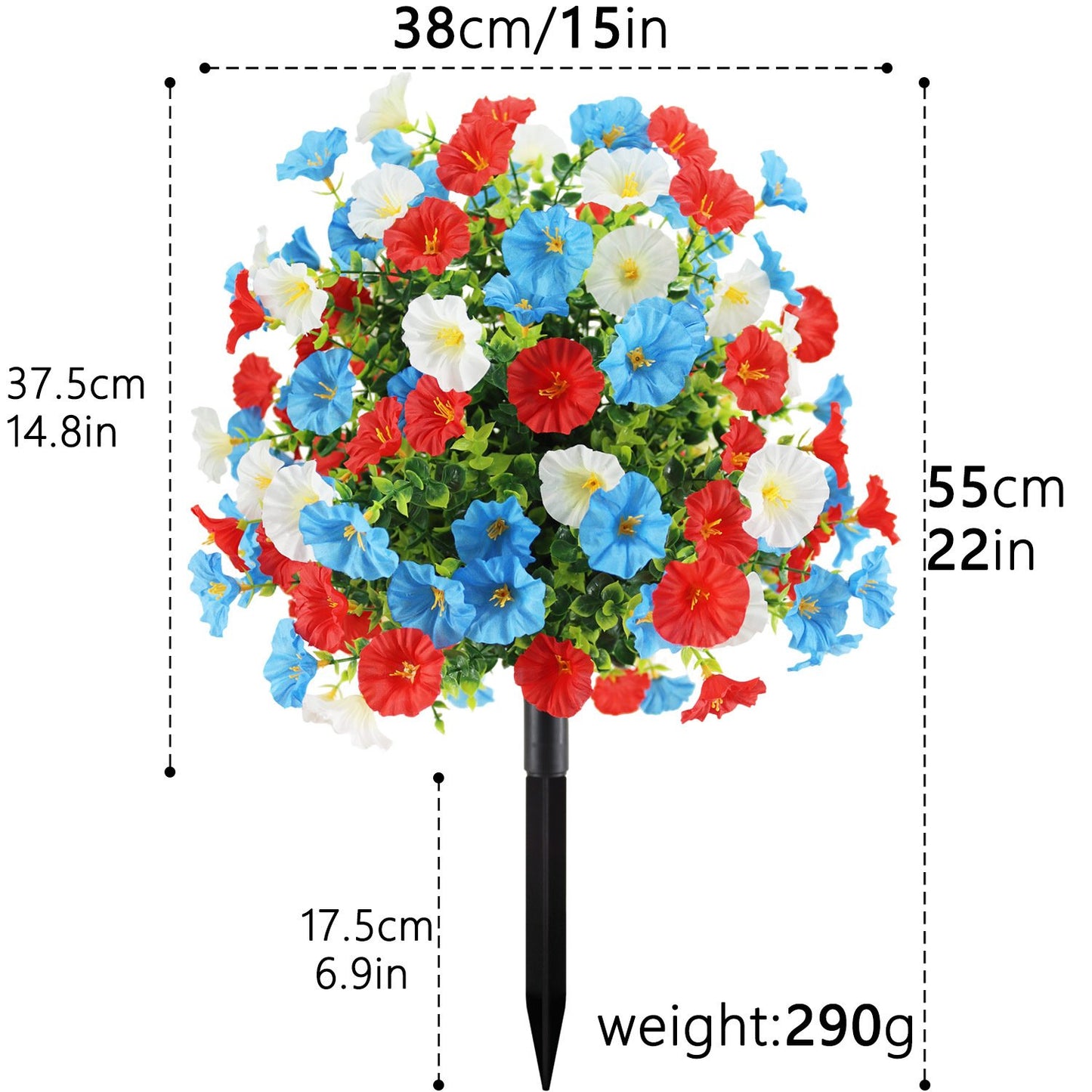 🔥4th of July Hot Sale 49% Off 🔥 🇺🇸 Patriotic Artificial Flower Tree with Ground Spike
