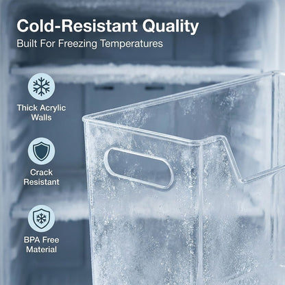 🔥Crystal Clear Freezer Storage Bins🥳Buy 2 Get 1 Free