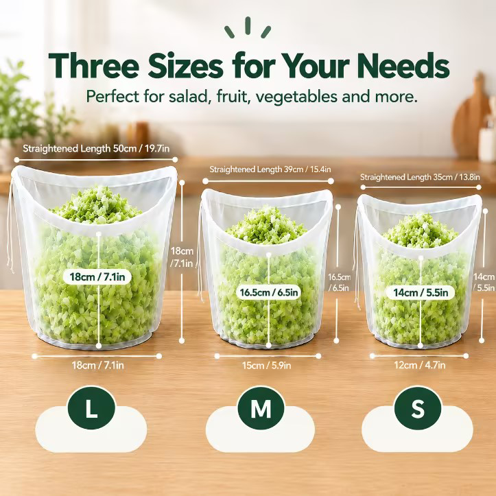 Bowl-Shaped Nylon Nut Milk Bag, Reusable Strainer Bags（3Pcs）