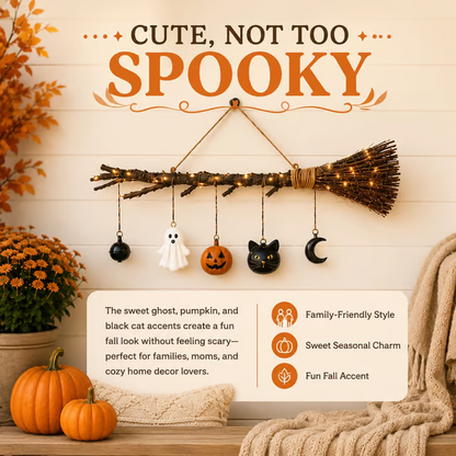 Lighted Fall Broom Wall Hanging🍂