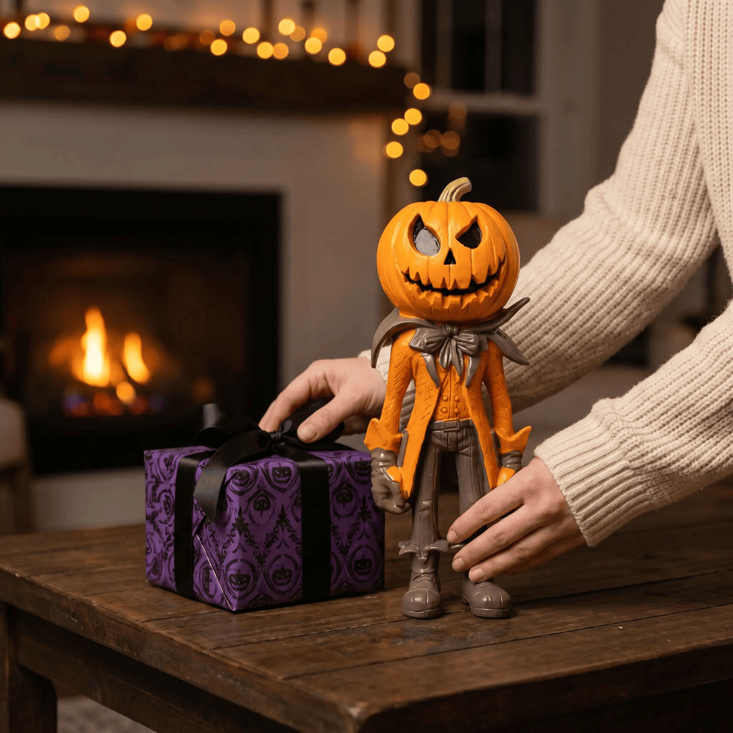 🎁🎉 50% OFF This Week! 🌟👻 Halloween Pumpkin Man Figurine 🎃