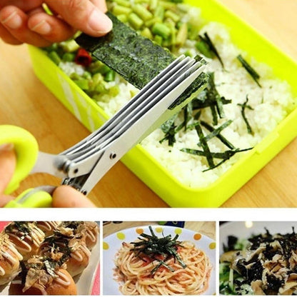 🔥BIG SALE - 69% OFF🔥 5 &3 Blade Kitchen Salad Scissors🔥 a set (2 pcs)