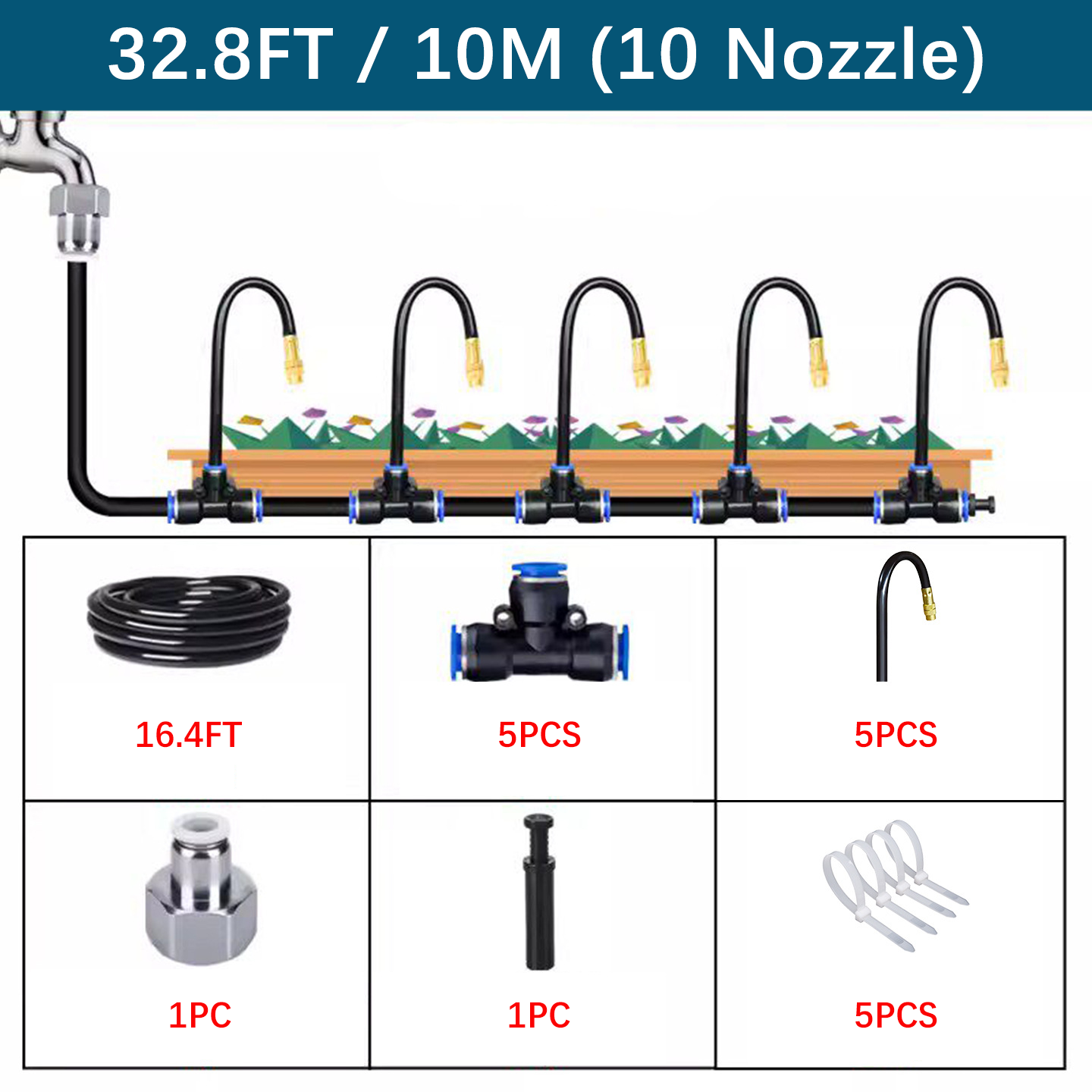 🔥360° Curved Garden Automatic Irrigation System