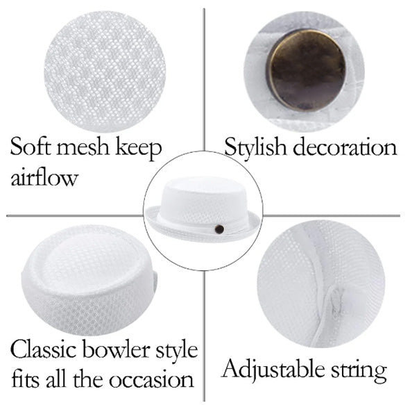 Unisex Breathable Mesh Pork Pie Hat