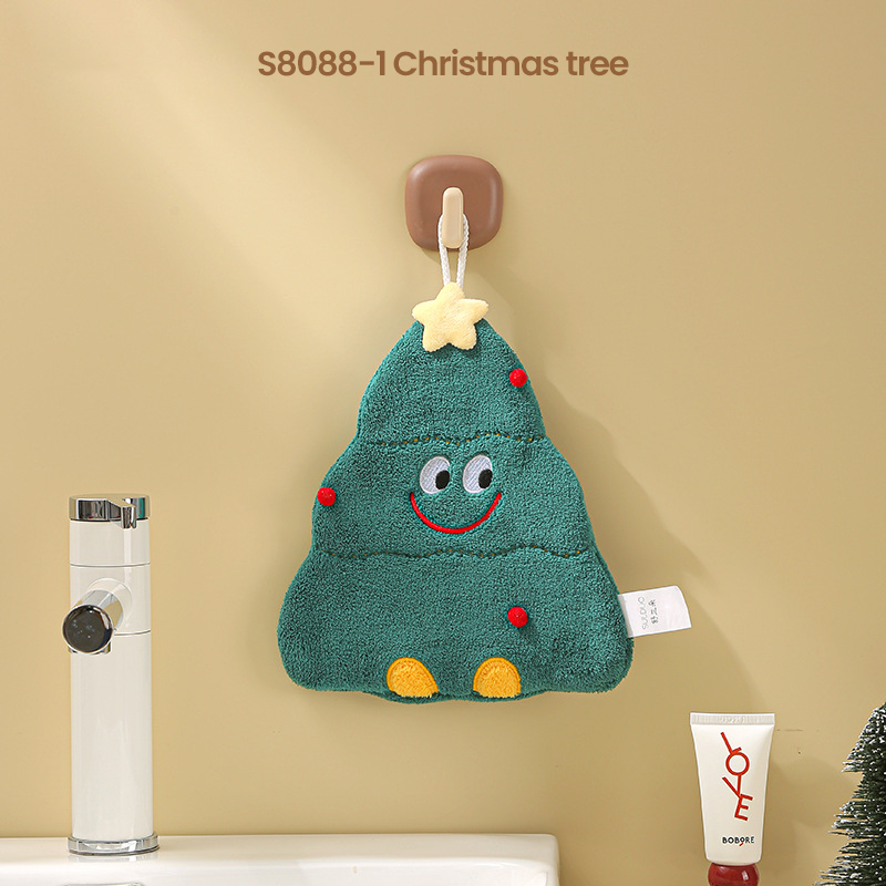 🧼✨ Thick Hanging Cartoon Coral Fleece Hand Towel | Save 60% Today Only