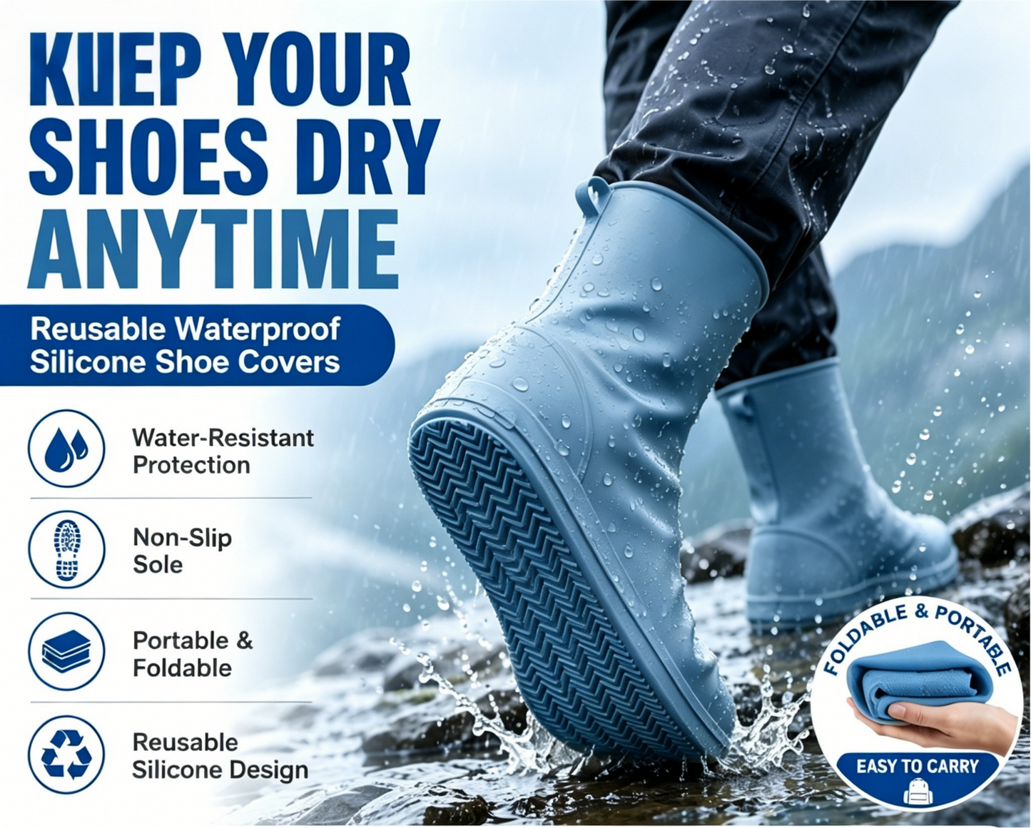 🥳Thick Wear-Resistant Waterproof Shoe Cover