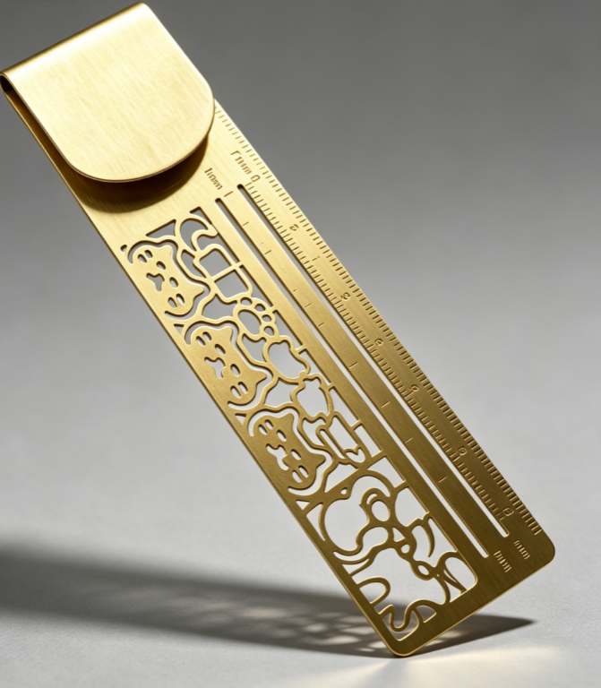 🔥 HOT SALE 🔥🐱📏Cute Hollow Cat 2-in-1 Metal Bookmark Ruler