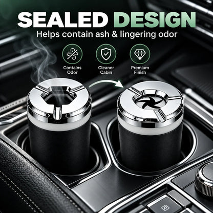 Vehicle-Mounted Rotating Sealed Lid Car Ashtray