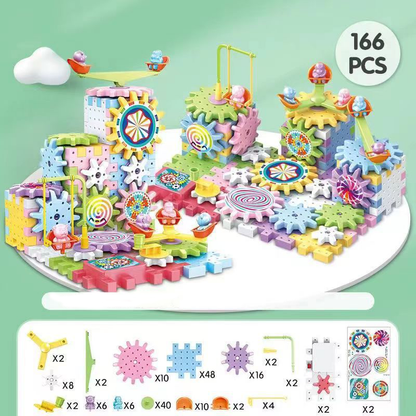 Children's Assembled Electric Gear Building Blocks