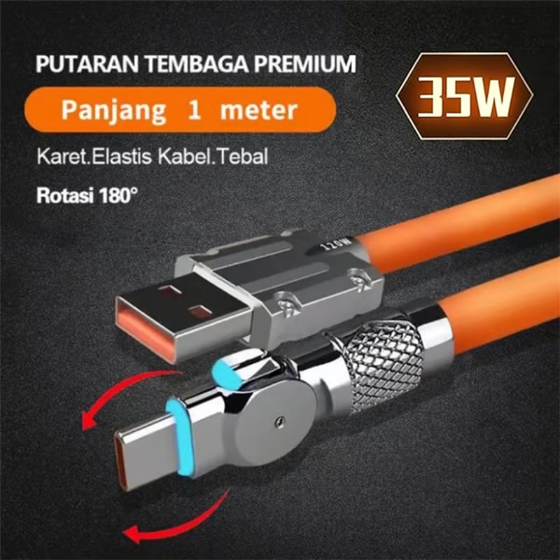 ⚡180° Rotating Streamer Data Cable