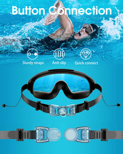 🏊‍♂️ Anti-Fog Swim Goggles – Comfortable Fit for Adults & Kids
