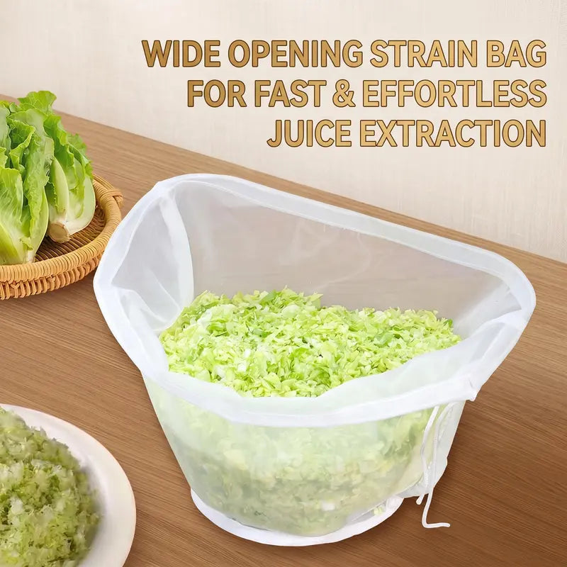 Bowl-Shaped Nylon Nut Milk Bag, Reusable Strainer Bags（3Pcs）