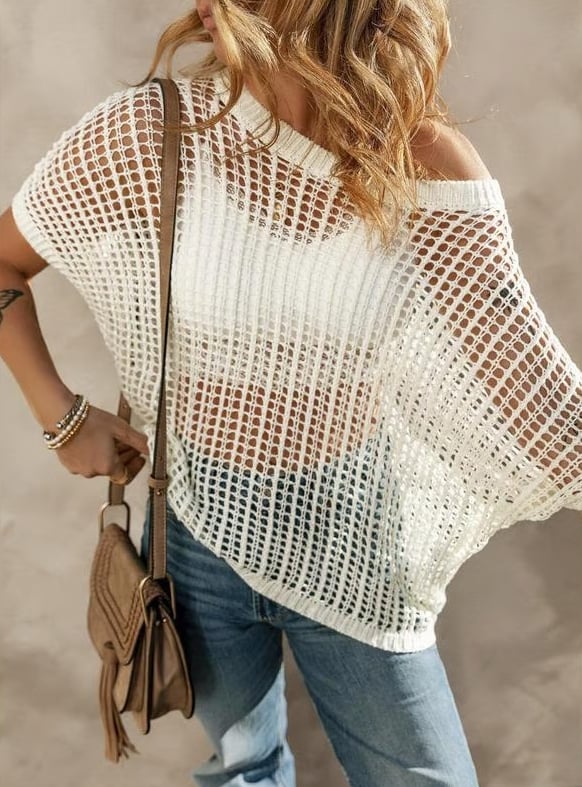 🎁2026 New Hot Sale- Womens Summer Scoop Neck Short Sleeve Sweater