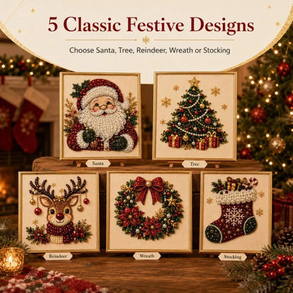🧘Relaxing & Beginner-Friendly - 🎨💎DIY Christmas Pearl Diamond Painting Art Kit✍️