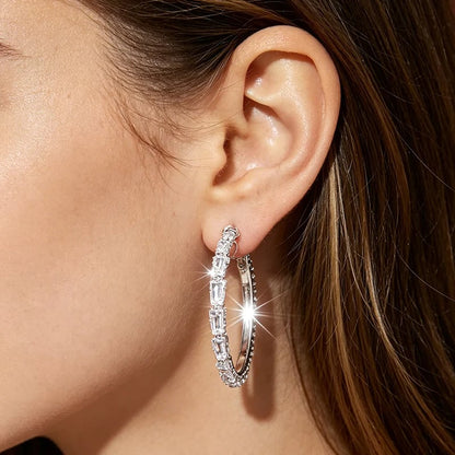 💎 50% OFF NOW! ✨ Women's Sparkling CZ Hoop Earrings – Micro-Paved, Lightweight  Bold Design – Elegant, Versatile & Perfect Gift 💫