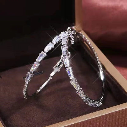 💎 50% OFF NOW! ✨ Women's Sparkling CZ Hoop Earrings – Micro-Paved, Lightweight  Bold Design – Elegant, Versatile & Perfect Gift 💫