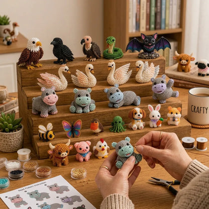 🔥🧵✨ Tiny 3D Beaded Animal DIY Kit(Unfinished Product)