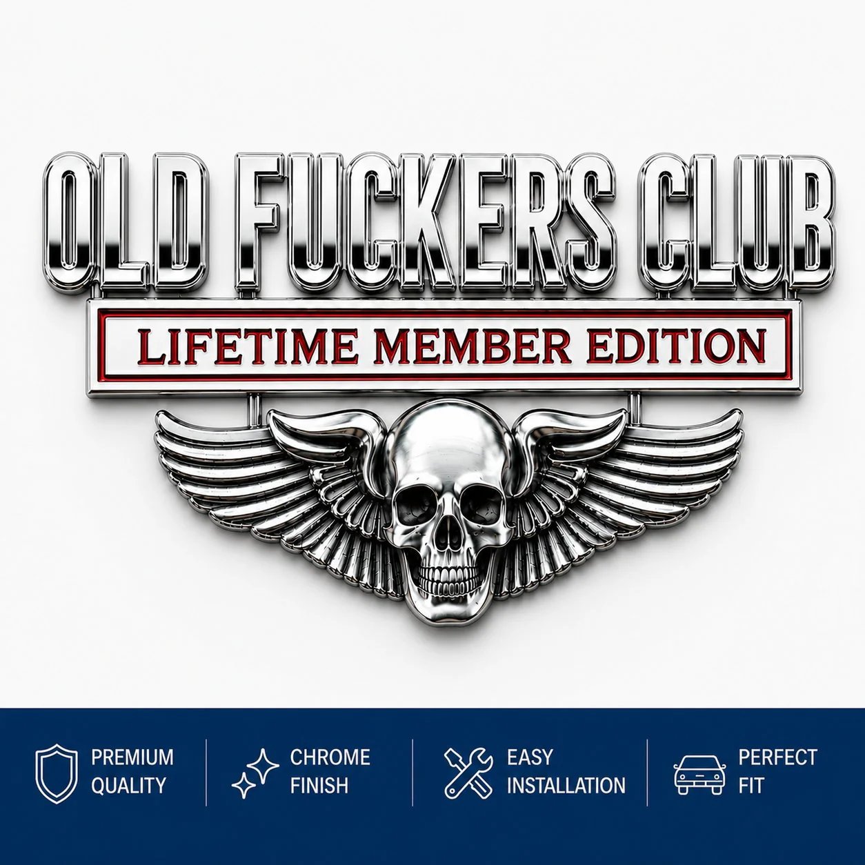 💀OLD F*CKERS CLUB Metal Car Emblem