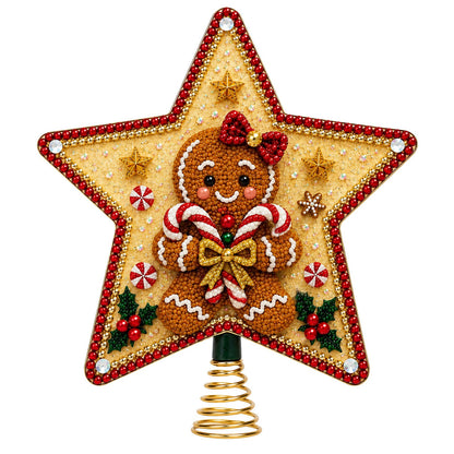 🏆Hot Sale⚡DIY Five-Pointed Star Diamond Painting Christmas Tree Topper