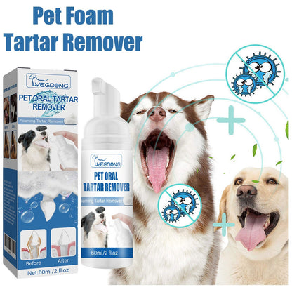 🐶Foam for removing tartar from pet teeth – Fresh breath & healthy teeth, no brushing required!🦷