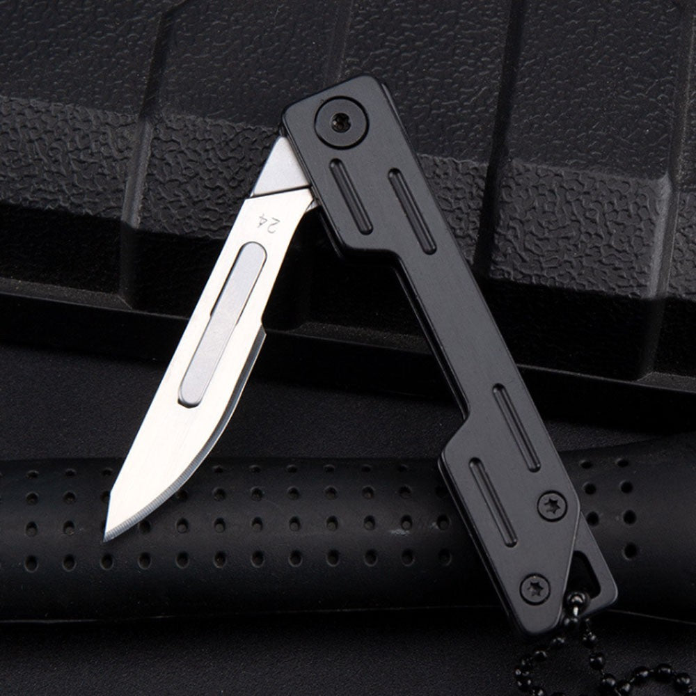 👉 🔪 Stainless Steel EDC Folding Knife + 10 Blades