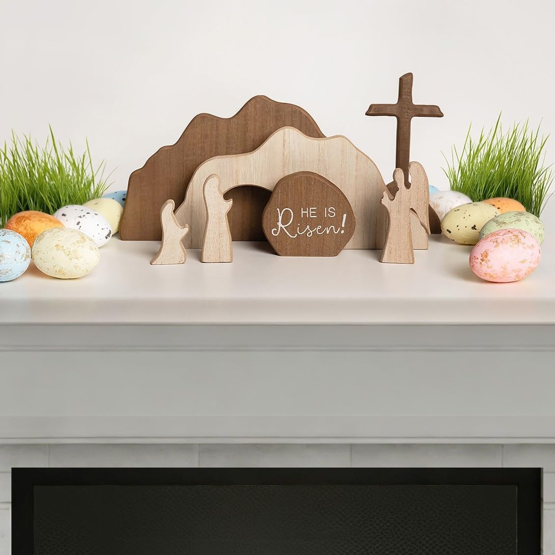 Jesus Nativity and Resurrection Statue Set - Christian Catholic Religious Gifts