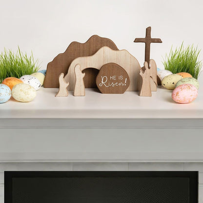 Jesus Nativity and Resurrection Statue Set - Christian Catholic Religious Gifts